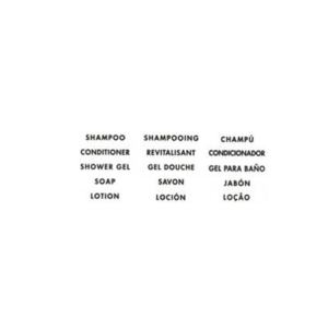 Shower Dispenser Amenity Labels White